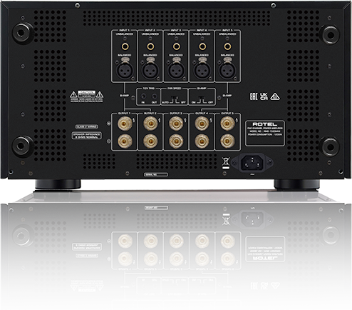 Product Image of the Rotel RMB-1585 MK2 Power Amplifier Rear Panel