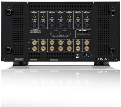 Product Image of the Rotel RMB-1587 MK2 Power Amplifier Rear Panel