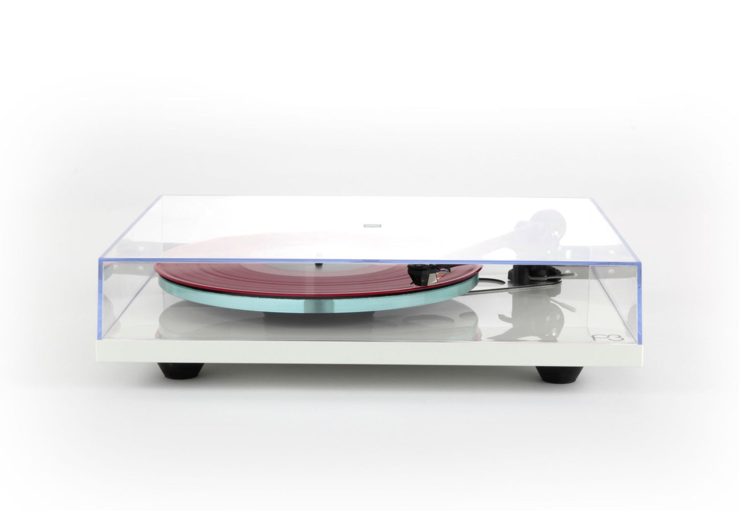 Product image of a Rega Planar 3 with ND5 Cartridge in White.