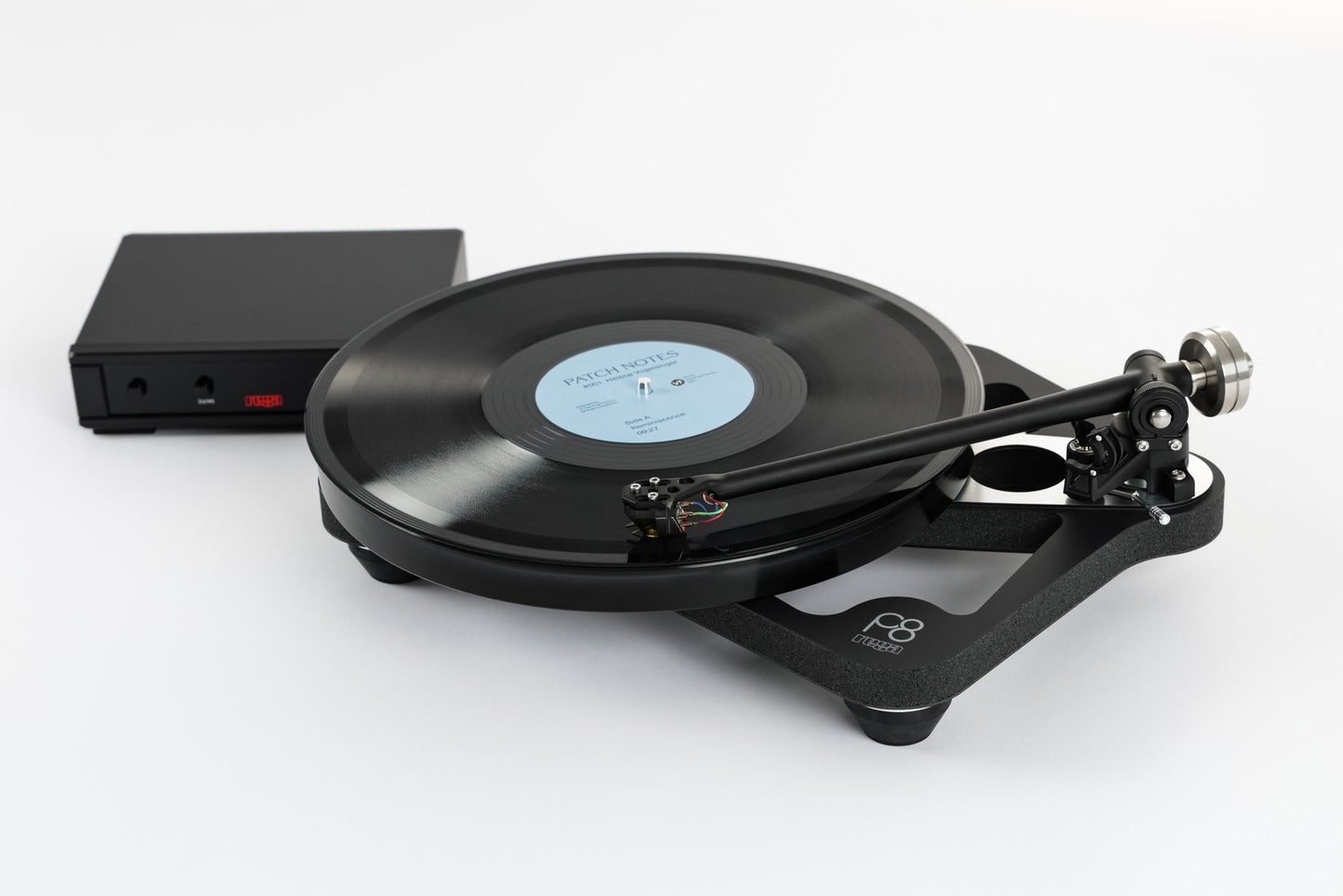 Product image of a Rega Planar 8 Turntable in black with Neo Power Supply