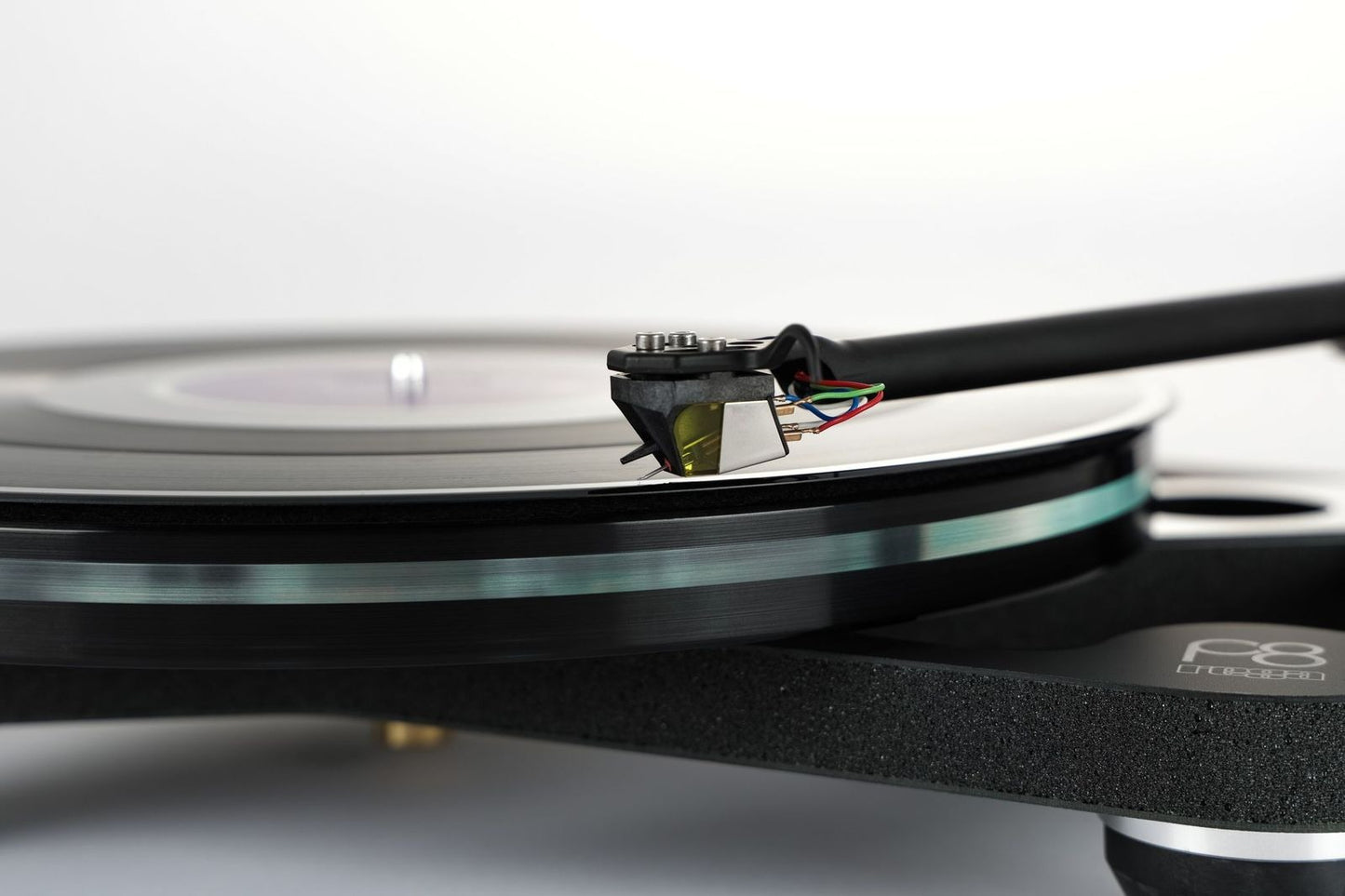 Product image of a Rega Planar 8 Turntable in black with ND7 Cartridge