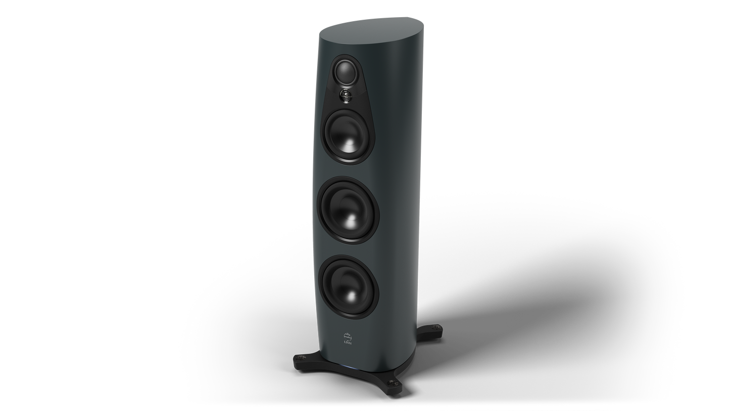 Product Image of the Linn 360 Speakers in Triton with Black Trim