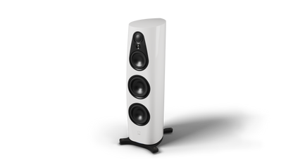 Product Image of the Linn 360 Speakers in Alpine White with Black Trim