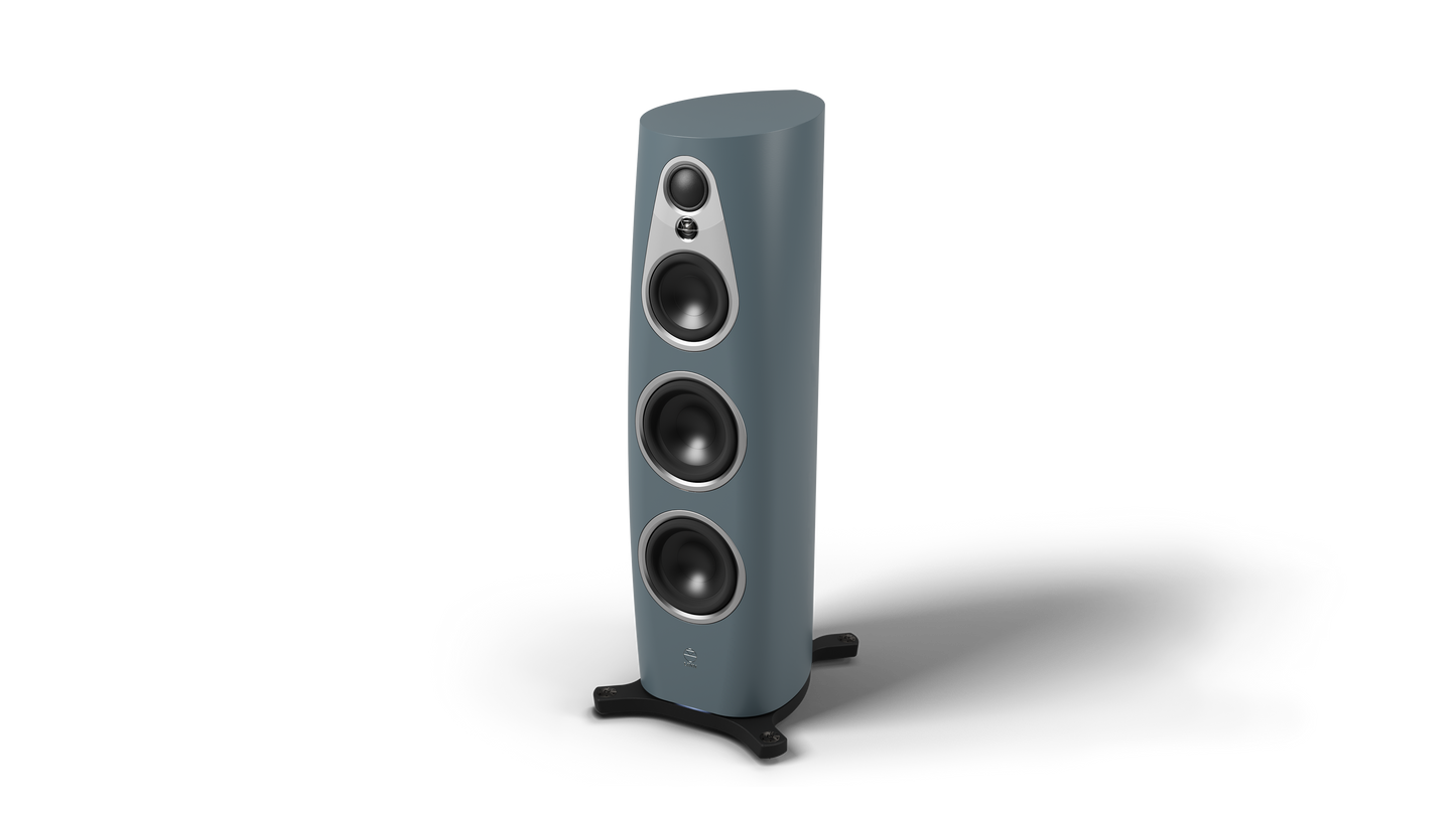 Product Image of the Linn 360 Speakers in Clyde Built with Silver Trim