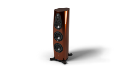 Product Image of the Linn 360 Speakers in Single Malt with Black Trim