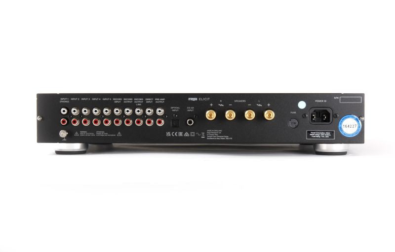 Product Image for the rear panel of the Rega Elicit MK5 Integrated Amplifier