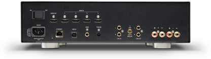 Product Image for the Linn Majik DSM/4 2020 Streamer, Pre amp and power amp rear panel