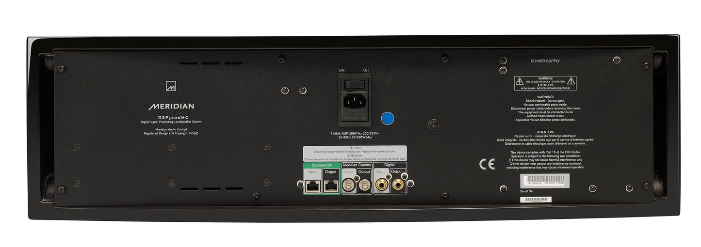 Product Image of the Meridian DSP5200HC SE Centre Speaker Rear Panel in Gloss Black
