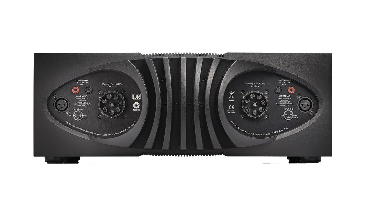 Product Image of the Naim NAP 500 DR Power Amplifier Rear Panel
