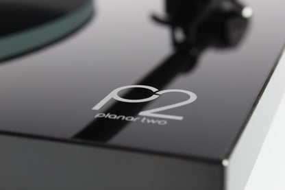 Product image for a Rega Planar 2 turntable in Gloss Black finish