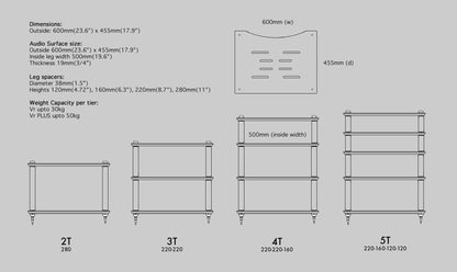 Specs of Lateral Cadenz Vr Hi-Fi Equipment Rack